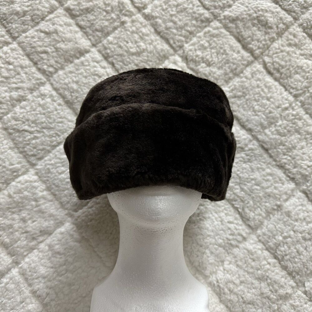 A. Adams & Spire vintage men's size M cossack faux fur acrylic brown hat